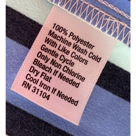 Madison Colorful Striped Button-Up Sleeveless Blouse Women's 3X NWT - Picture 5 of 8